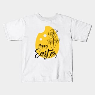 Minimal Easter Egg Art Kids T-Shirt